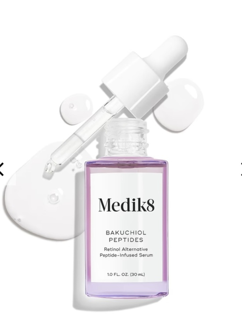 Medik8 Bakuchiol Peptides Serum - Lavender Clear Bottle